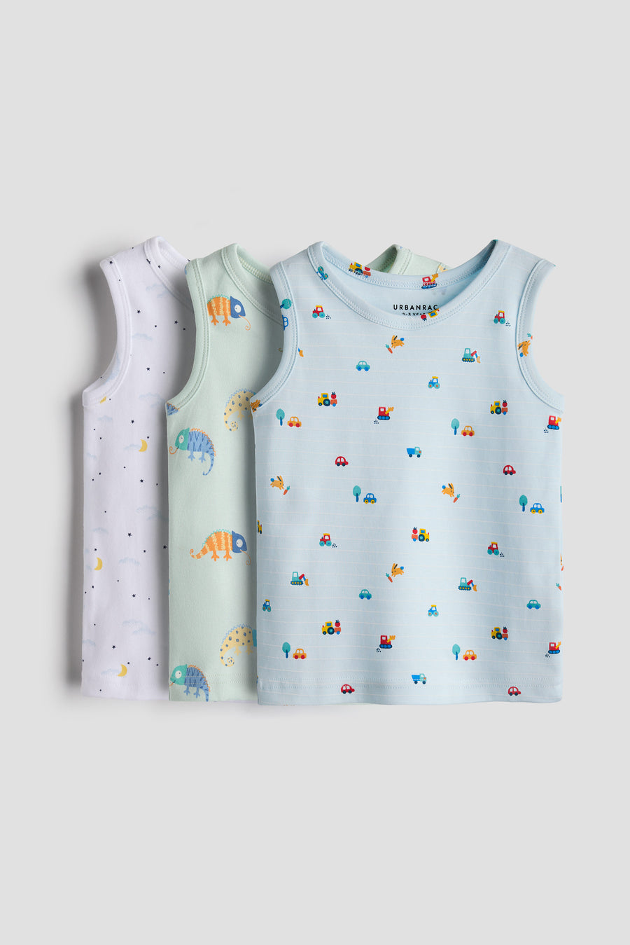 3-Pack Cotton Vest Tops