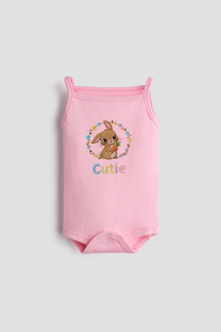 Sleeveless Onesie for Babies — Pack of 2 | Bunny &amp; Yellow
