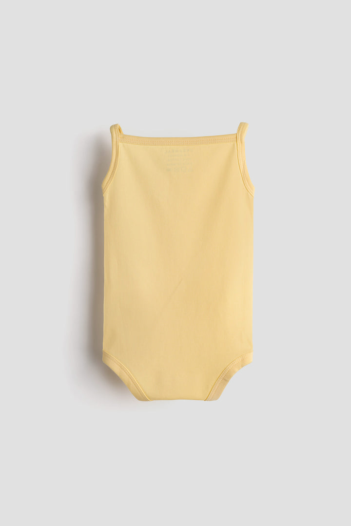 Sleeveless Onesie for Babies — Pack of 2 | Bunny &amp; Yellow