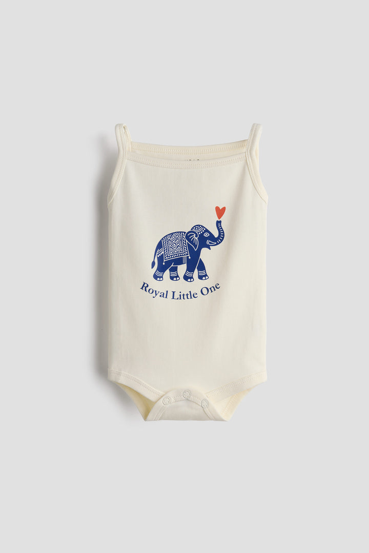 Sleeveless Onesie for Babies — Pack of 2 | Royal Ele and Sky Blue