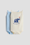 Sleeveless Onesie for Babies — Pack of 2 | Royal Ele and Sky Blue