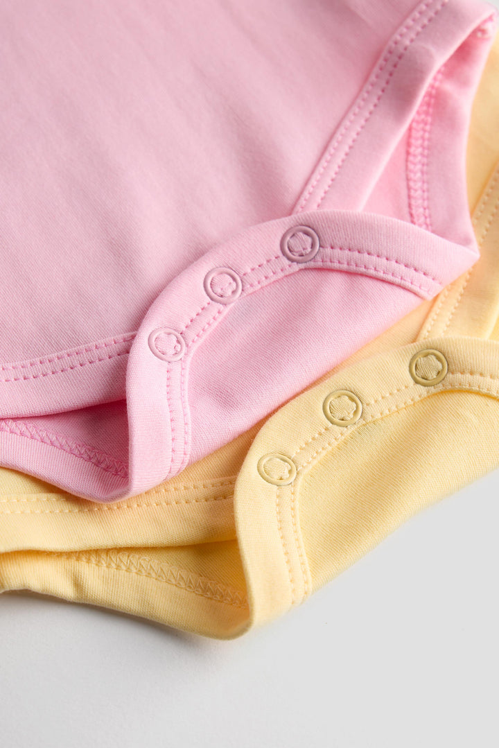 Sleeveless Onesie for Babies — Pack of 2 | Bunny &amp; Yellow