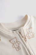 2 Way Double Zipper Baby Sleepsuit – Pack of 2 | Soft Cotton Footed Rompers
