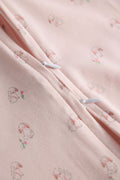 2 Way Double Zipper Baby Sleepsuit – Pack of 2 | Floral & Bunny Print