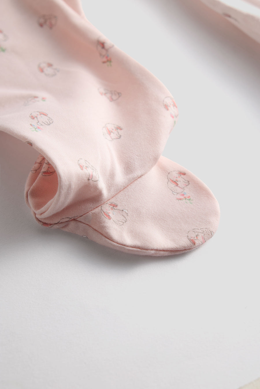 2 Way Double Zipper Baby Sleepsuit – Pack of 2 | Floral & Bunny Print