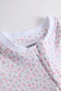 2 Way Double Zipper Baby Sleepsuit – Pack of 2 | Floral & Bunny Print