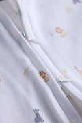 2 Way Double Zipper Baby Sleepsuit – Pack of 2 | Safari Animals & Elephant Print