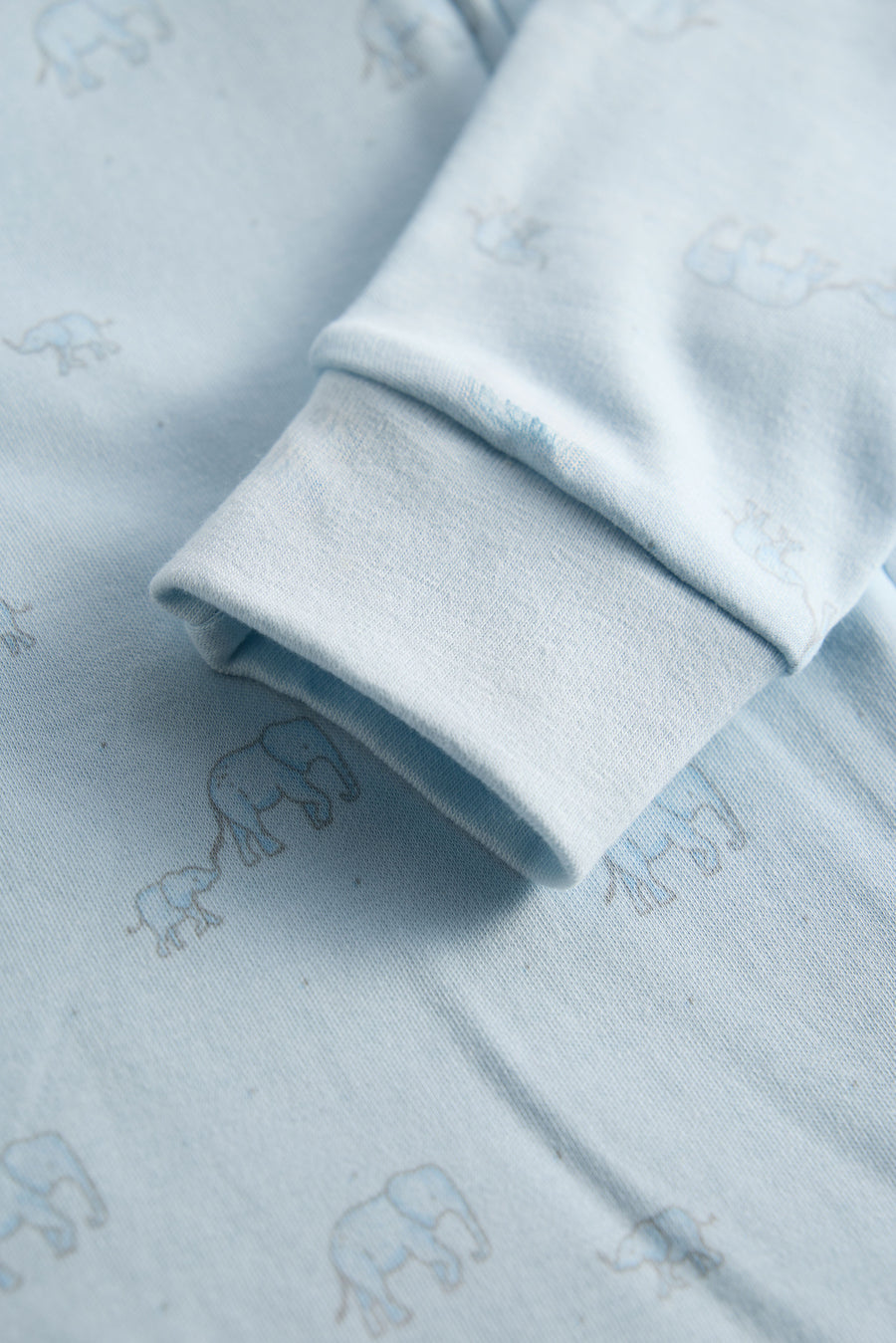 2 Way Double Zipper Baby Sleepsuit – Pack of 2 | Safari Animals & Elephant Print