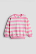 Pink and White Stripe Sweatshirt