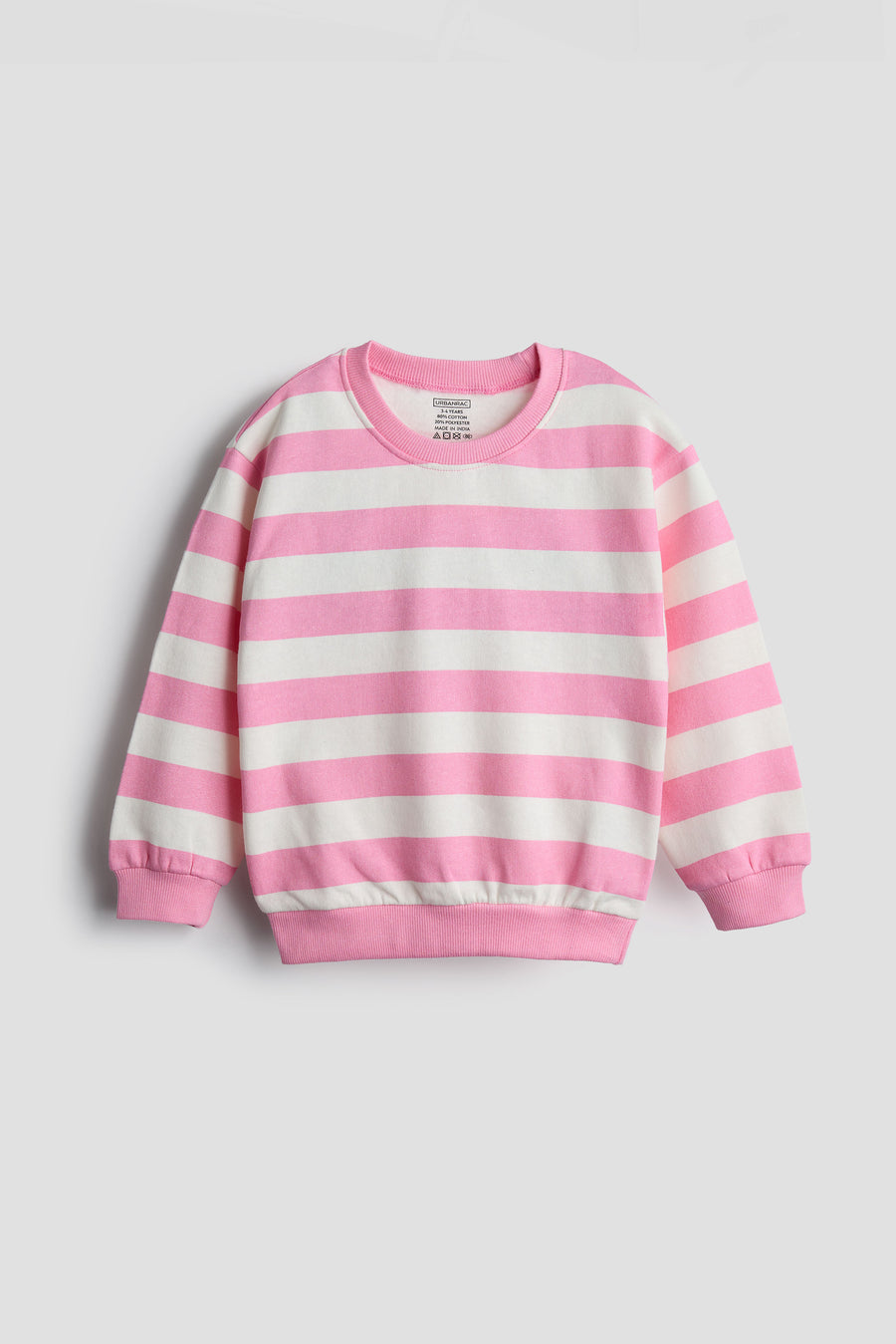 Pink and White Stripe Sweatshirt