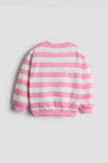 Pink and White Stripe Sweatshirt