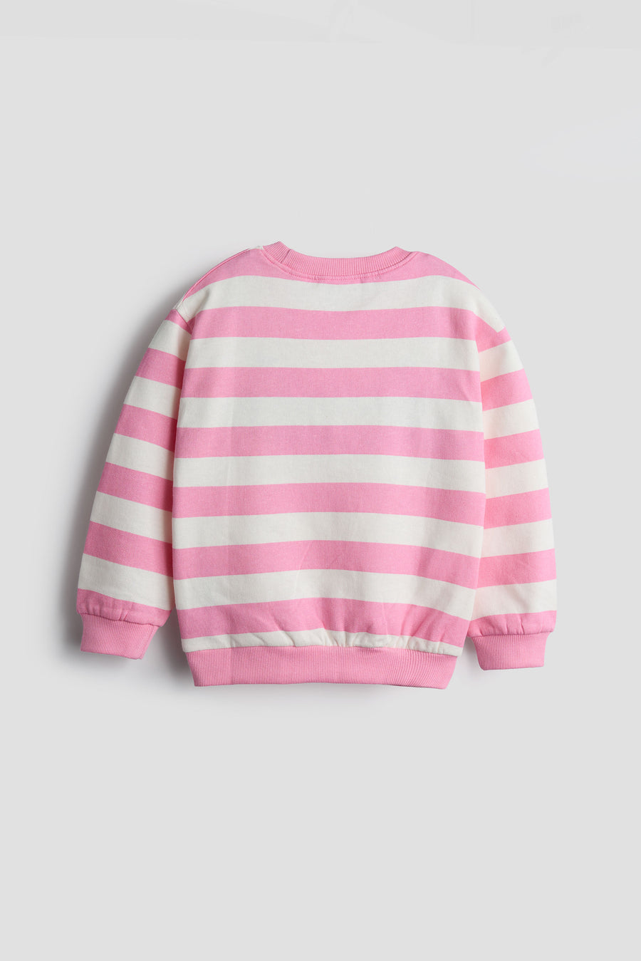 Pink and White Stripe Sweatshirt