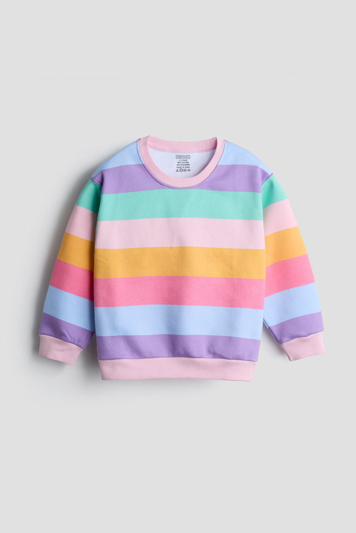 Pastel Rainbow Stripe Sweatshirt