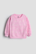 Pink Bow Print Sweatshirt and Jogger Set