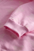 Pink Bow Print Sweatshirt and Jogger Set