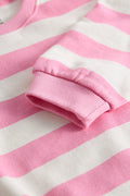 Pink and White Stripe Sweatshirt