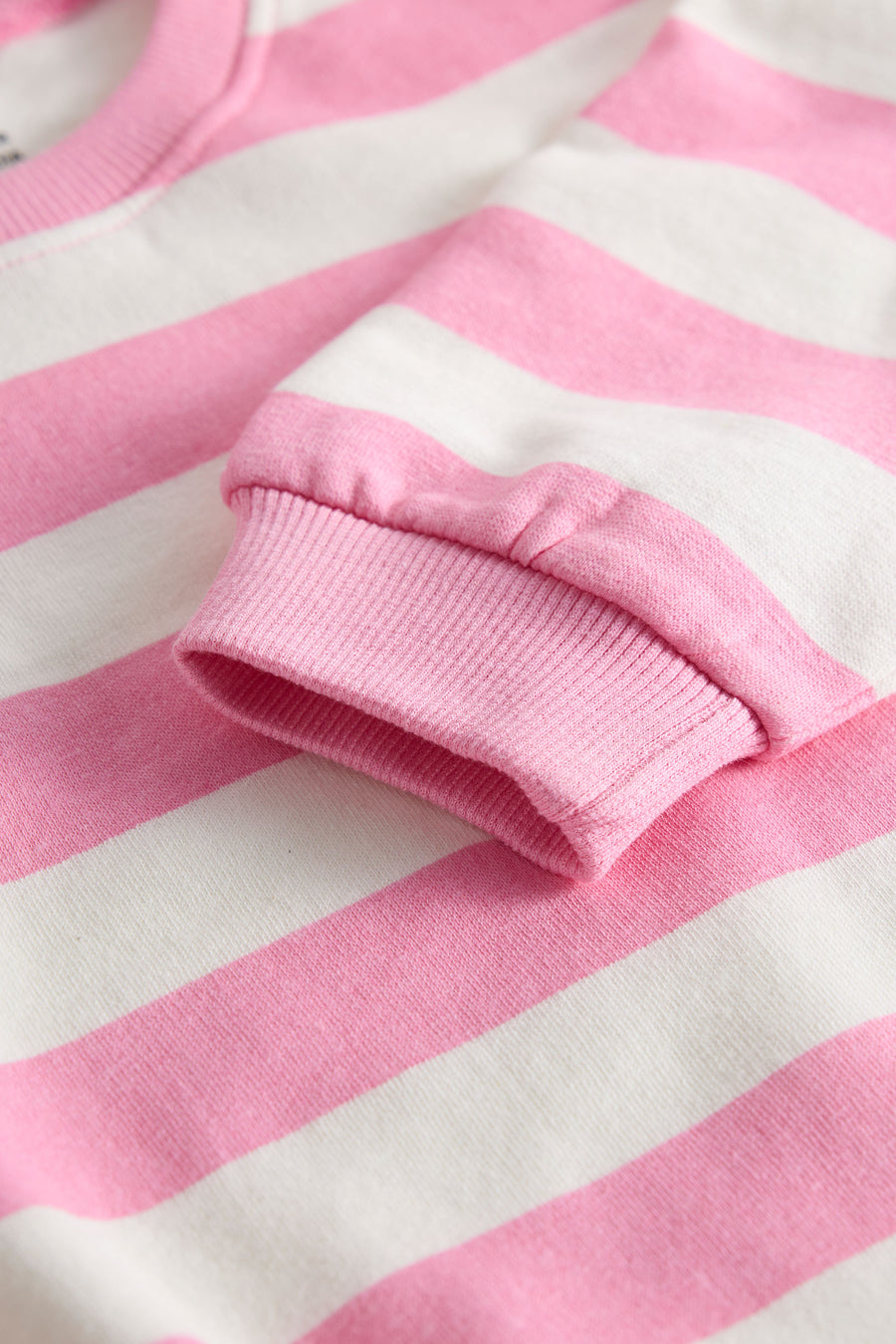 Pink and White Stripe Sweatshirt