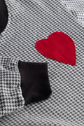 Houndstooth Heart Sweatshirt and Jogger Set