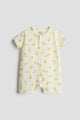 Interlock Cotton Half Romper | Lemon