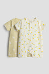 Interlock Cotton Half Romper 2 Pack | Lemon Duck