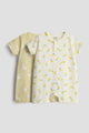 Interlock Cotton Half Romper 2 Pack | Lemon Duck