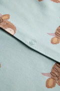 Baby Boys & Girls Interlock Cotton Half Romper | Little Moo Print