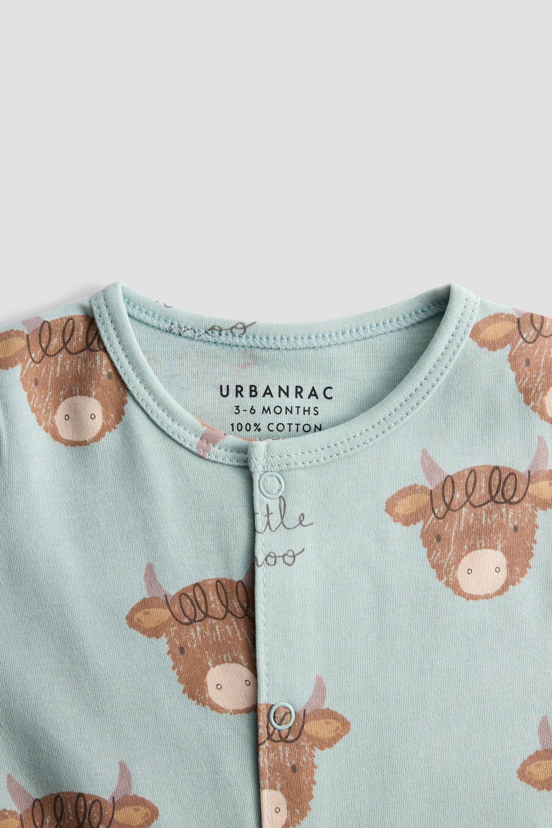 Baby Boys &amp; Girls Interlock Cotton Half Romper | Little Moo Print | 2 Pack
