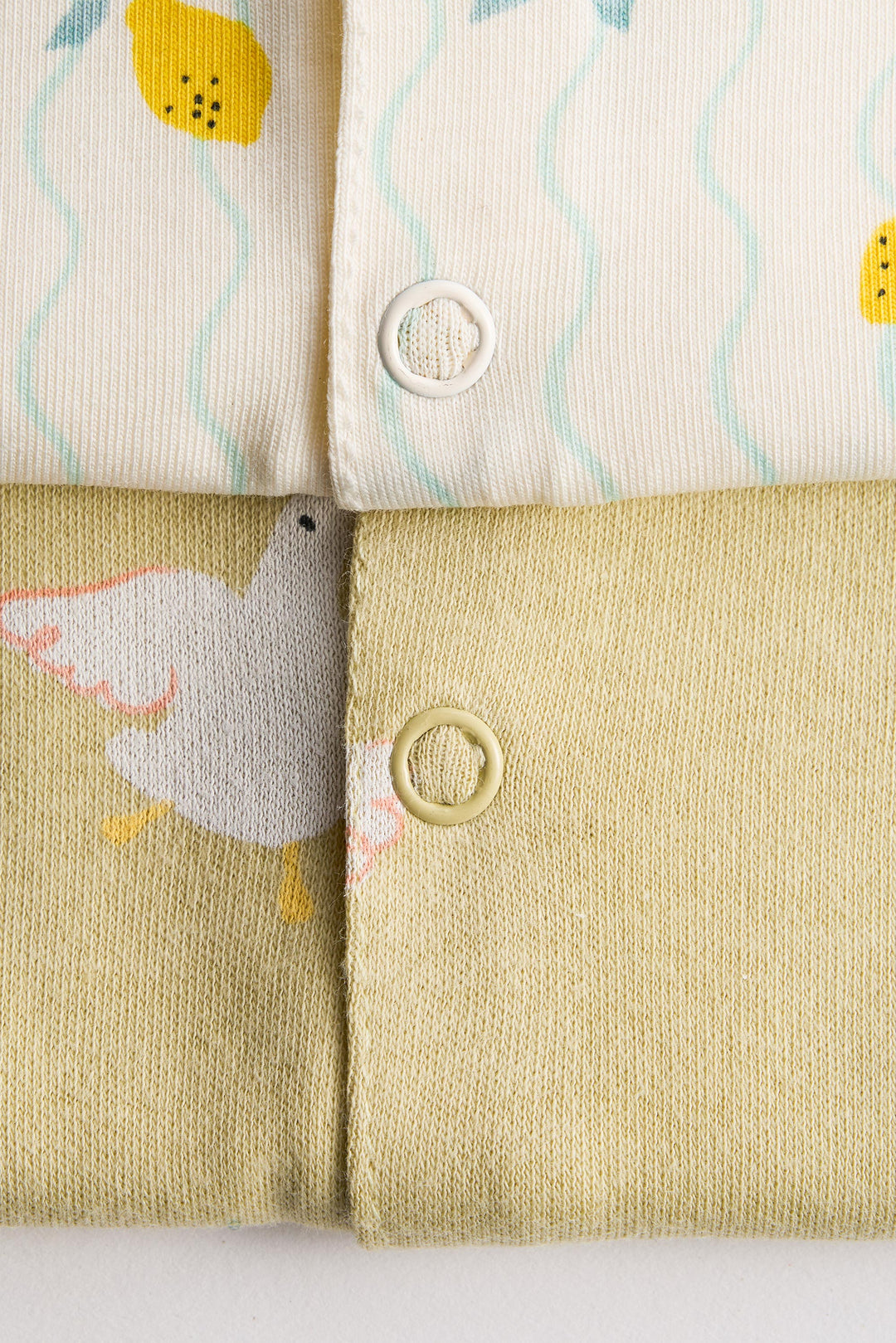 Interlock Cotton Half Romper 2 Pack | Lemon Duck