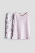2-Pack Cotton Vest Tops | Pastel Tank Tops