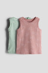 2-Pack Cotton Vest Tops | Vibrant