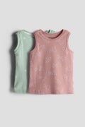 2-Pack Cotton Vest Tops | Vibrant Tank Tops