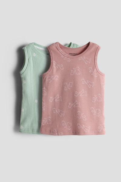 2-Pack Cotton Vest Tops | Vibrant Tank Tops