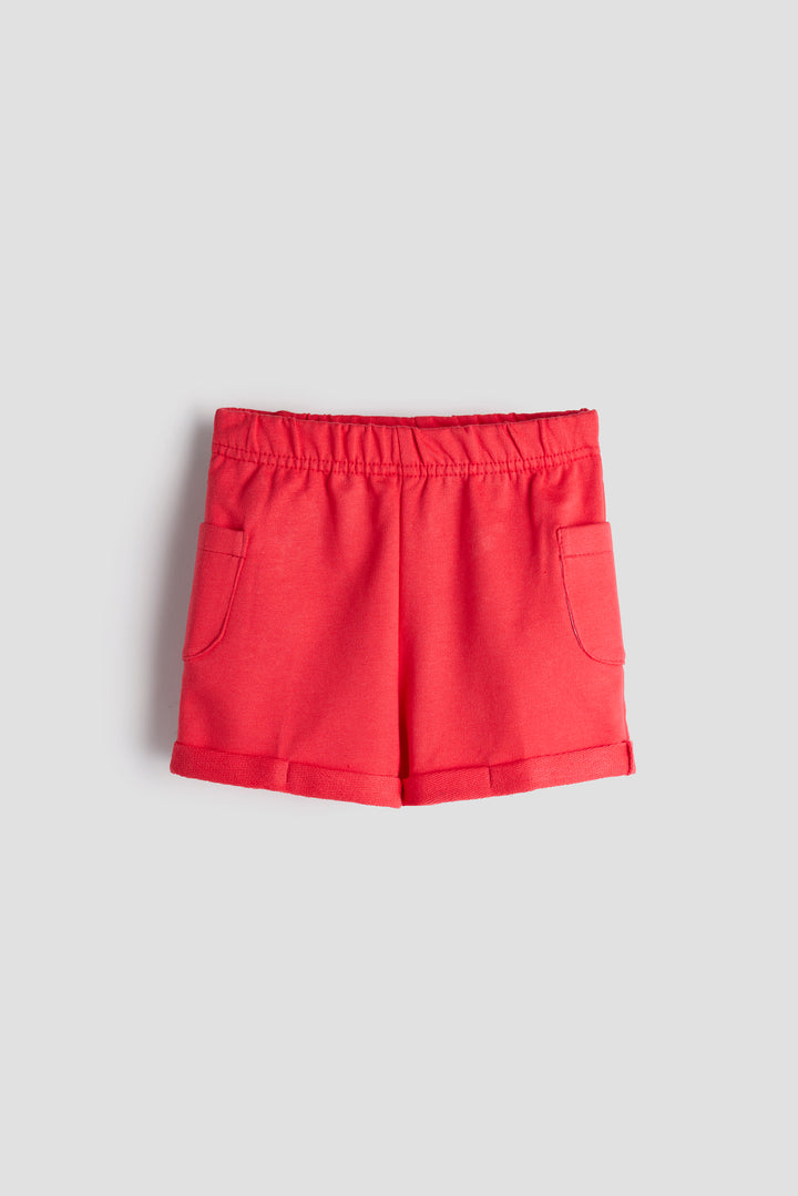 Everyday Comfort Kids’ Shorts –  Pack of 2 (Red and Mint Green)