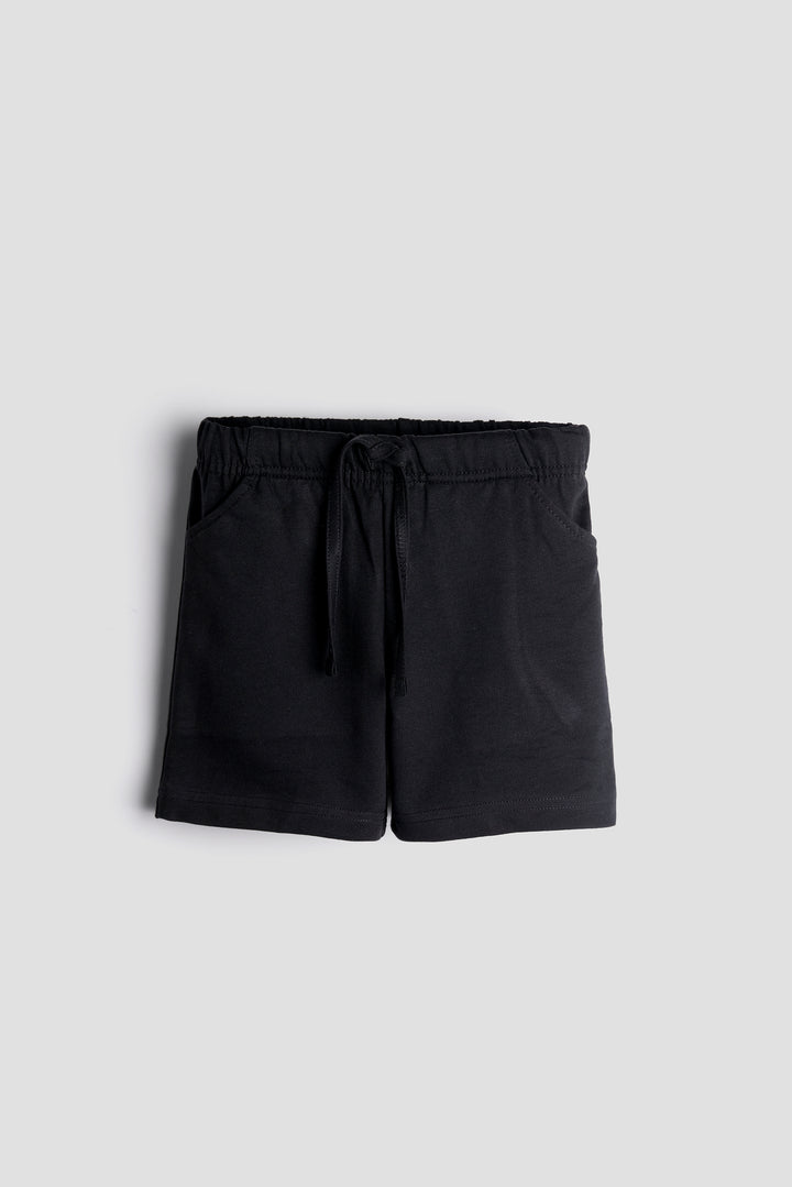 Everyday Comfort Kids’ Shorts – Pack of 2 (Beige & Black)