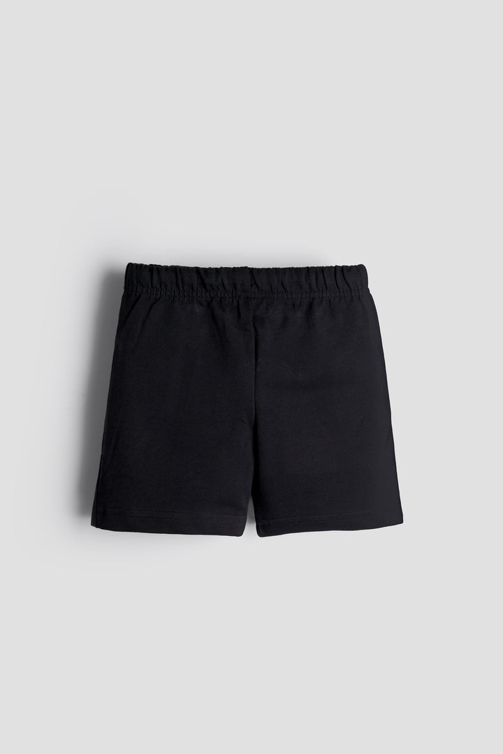 Everyday Comfort Kids’ Shorts – Pack of 2 (Beige & Black)