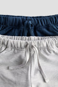 Everyday Comfort Kids’ Shorts – Pack of 2 (Grey & Dark Blue)