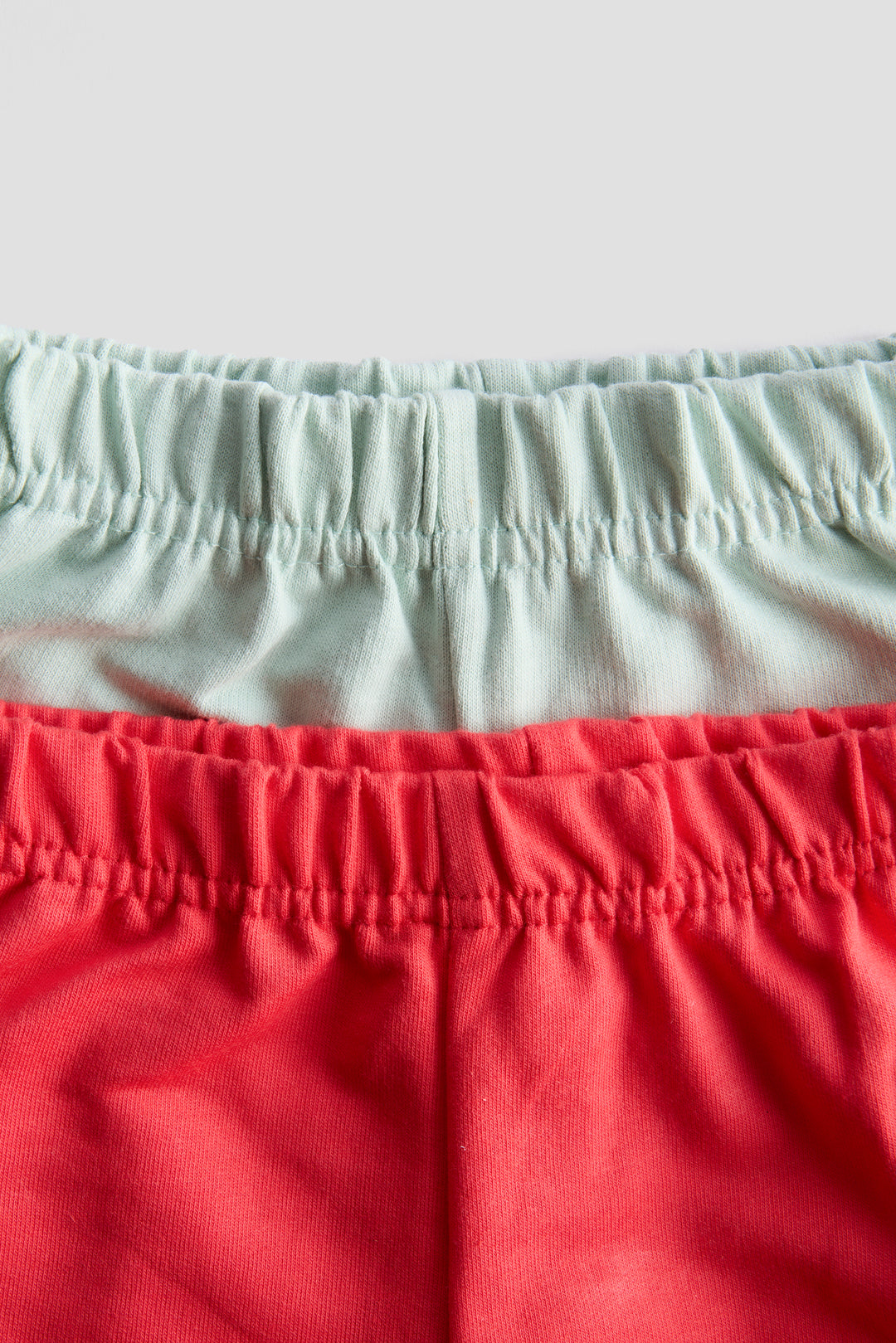 Everyday Comfort Kids’ Shorts –  Pack of 2 (Red and Mint Green)