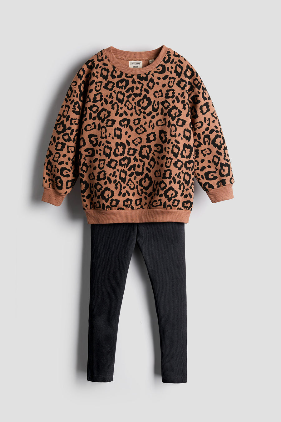 Sweatshirt Set -Classy brown leapord print with legging