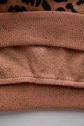 Sweatshirt Set -Classy brown leapord print with legging