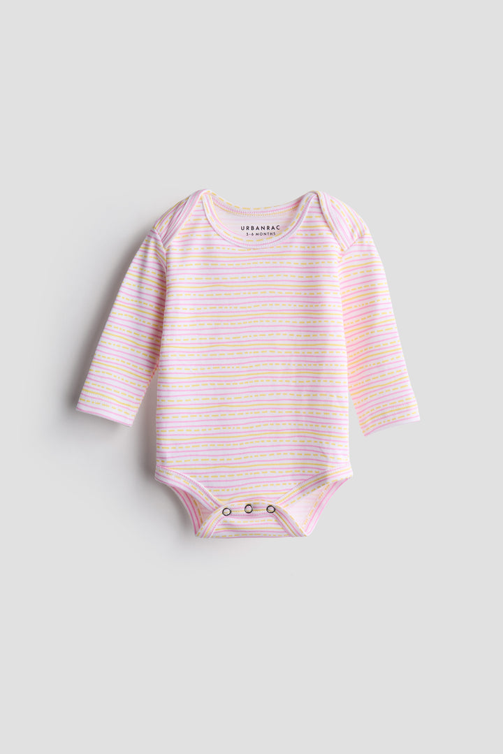 Whimsical Safari and Strip 2-Pack Onesie With Matching Bows