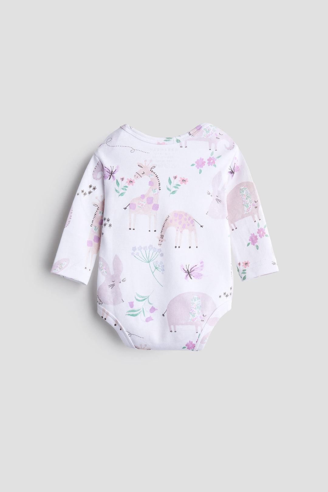 Whimsical Safari and Strip 2-Pack Onesie With Matching Bows