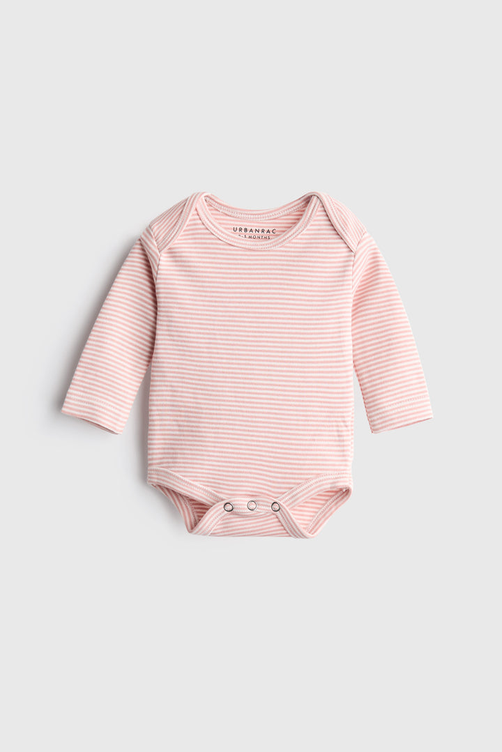 Pink Stripe & Dots 2-Pack Onesies with Bow