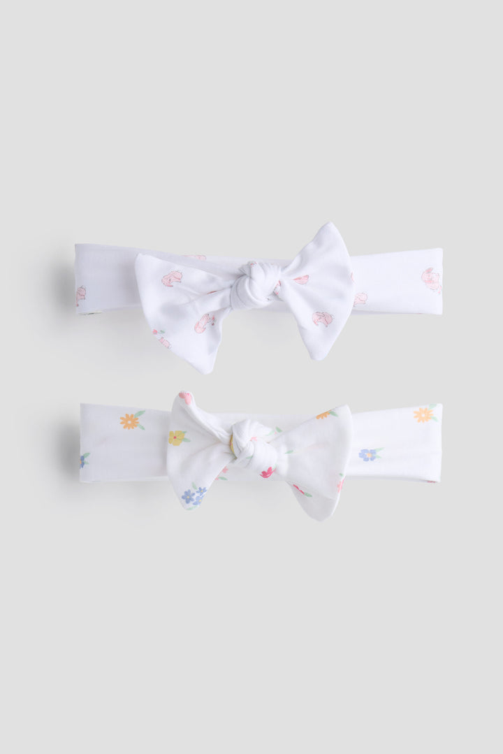 Urbanrac Floral Bloom 2-Pack Onesies + Bows
