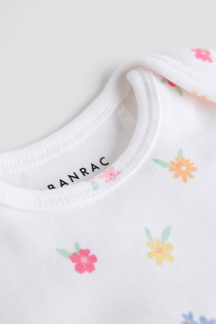 Urbanrac Floral Bloom 2-Pack Onesies + Bows