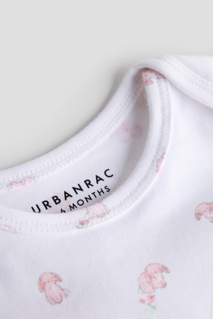 Urbanrac Floral Bloom 2-Pack Onesies + Bows