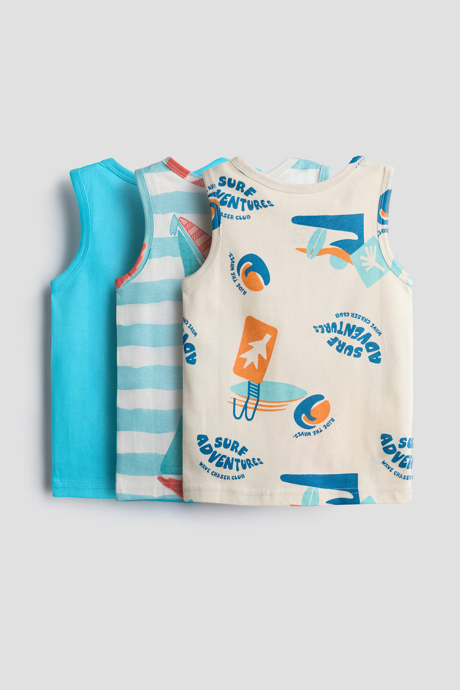 3-Pack Cotton Vest Tops | Surf