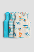 3-Pack Cotton Vest Tops | Surf