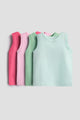 Garden Brights 4-Pack Sleeveless Vest Set | 100% Cotton | Baby & Toddler Girls Tank Tops
