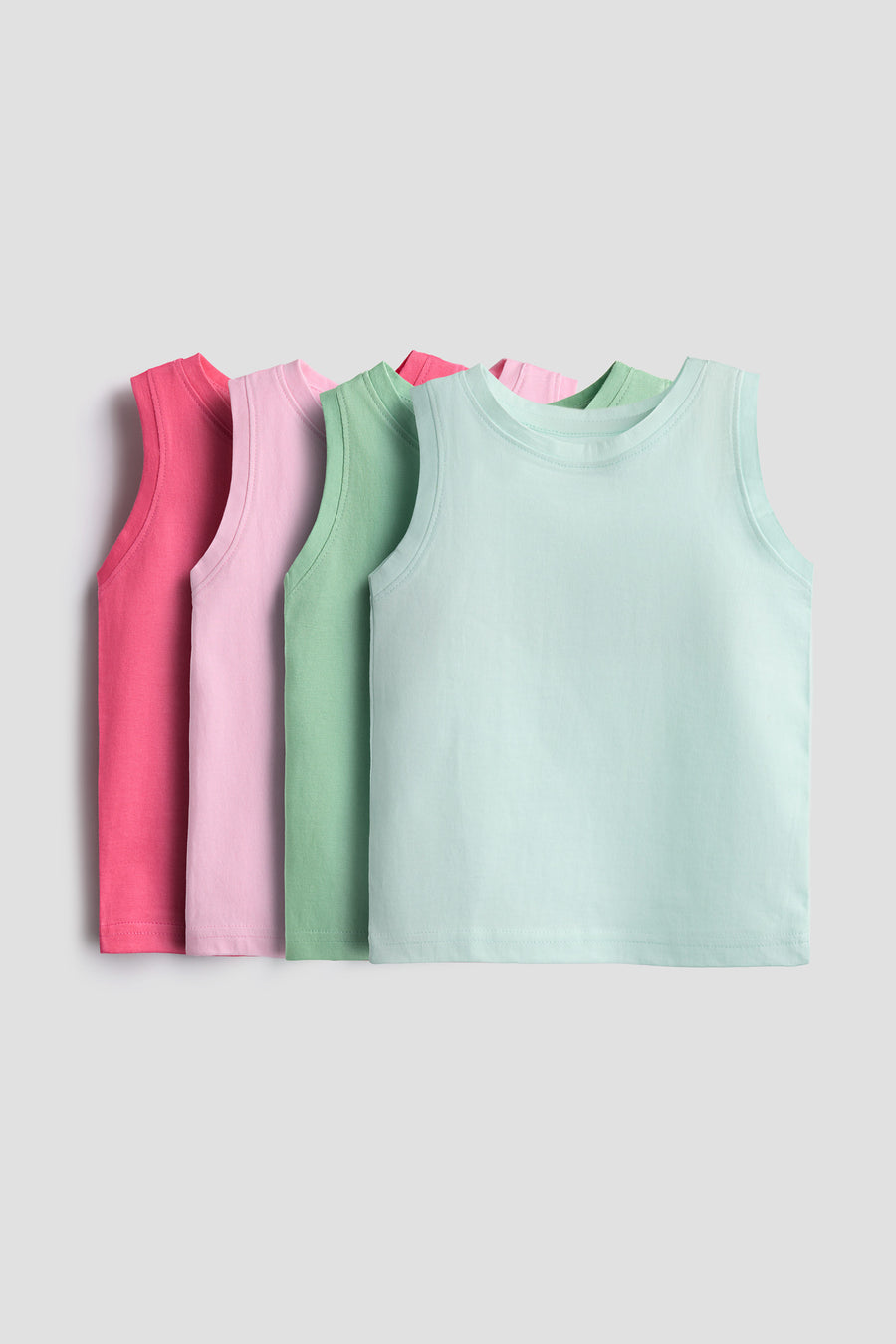 Garden Brights 4-Pack Sleeveless Vest Set | 100% Cotton | Baby & Toddler Girls Tank Tops