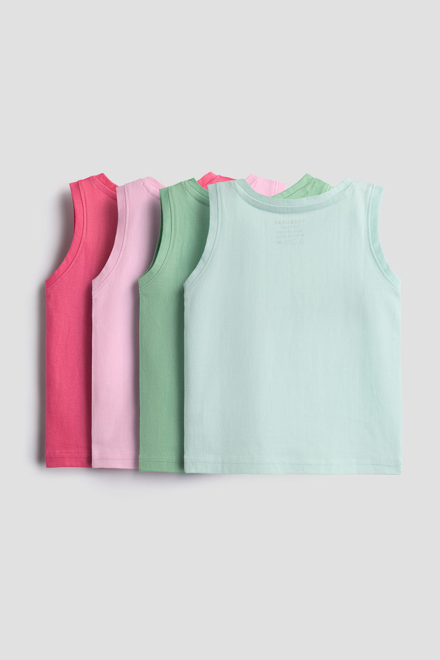 Garden Brights 4-Pack Sleeveless Vest Set | 100% Cotton | Baby & Toddler Girls Tank Tops